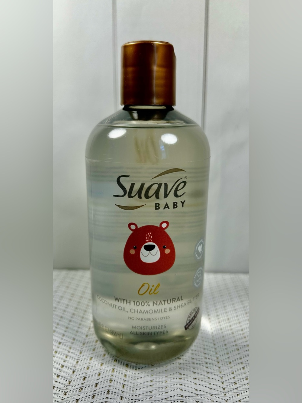 Suave Baby Natural Coconut Oil - Moisturizing Baby Oil Coconut, Chamomile & Shea